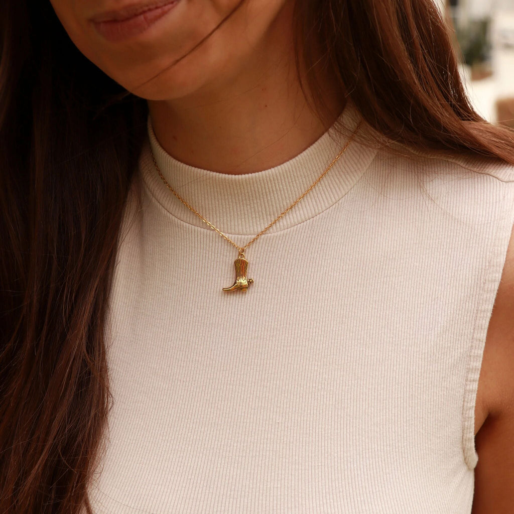 18K Gold Cowboy Charm Set – Premium Stainless Steel Western Coastal Jewelry - Jewelry sets | Sunflower Soul Boutique