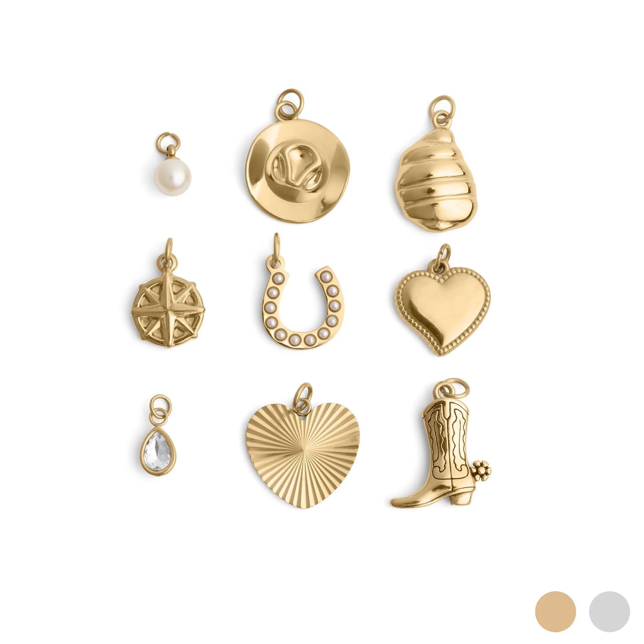 18K Gold Cowboy Charm Set – Premium Stainless Steel Western Coastal Jewelry - Jewelry sets | Sunflower Soul Boutique