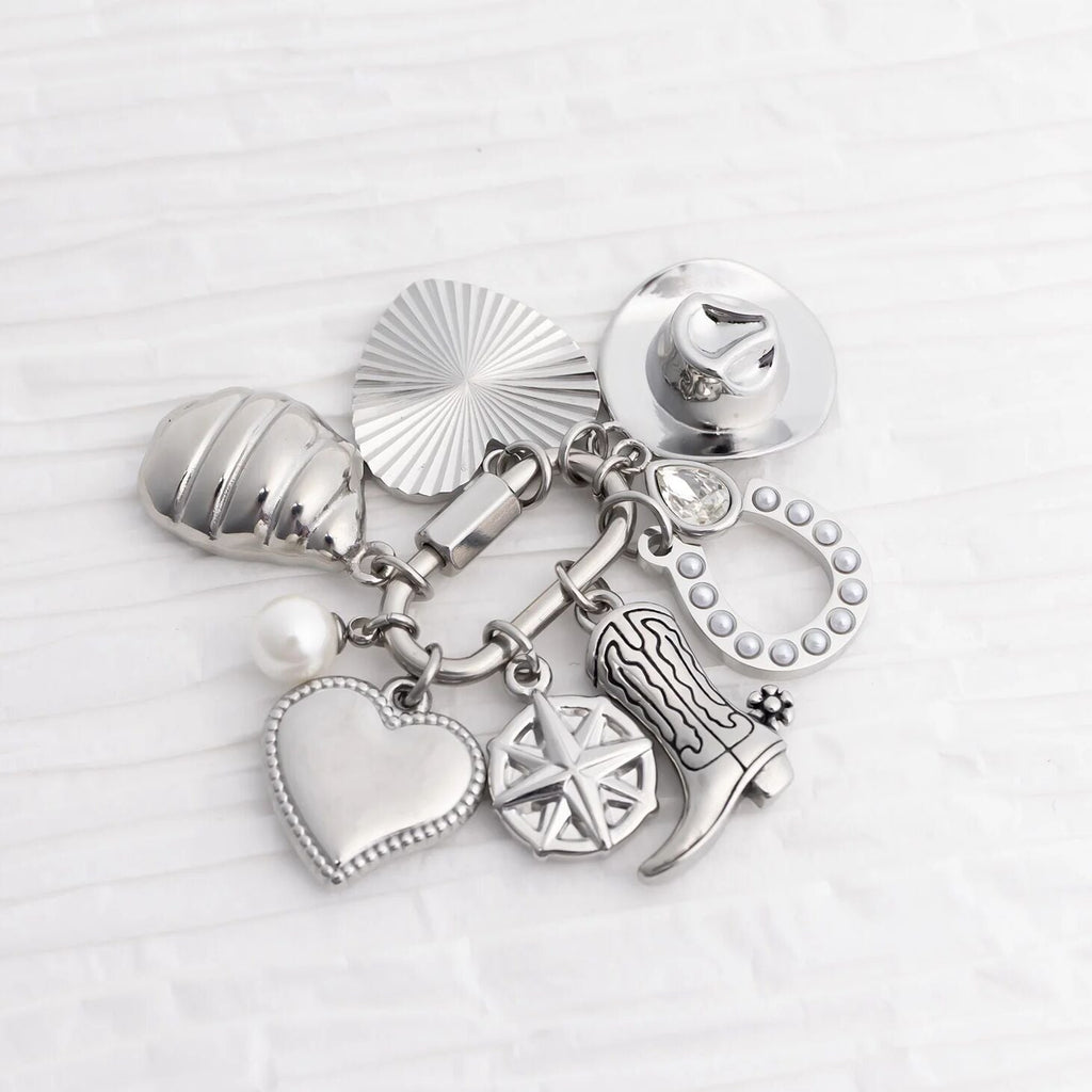 18K Gold Cowboy Charm Set – Premium Stainless Steel Western Coastal Jewelry - Jewelry sets | Sunflower Soul Boutique