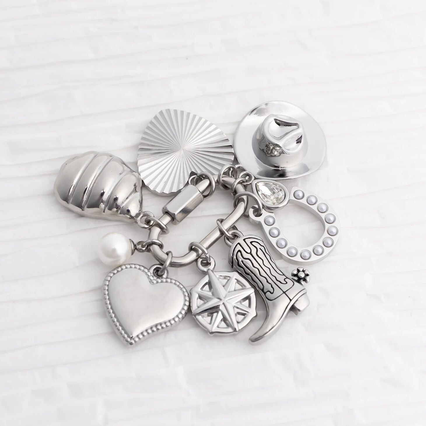 18K Gold Cowboy Charm Set – Premium Stainless Steel Western Coastal Jewelry - Jewelry sets | Sunflower Soul Boutique