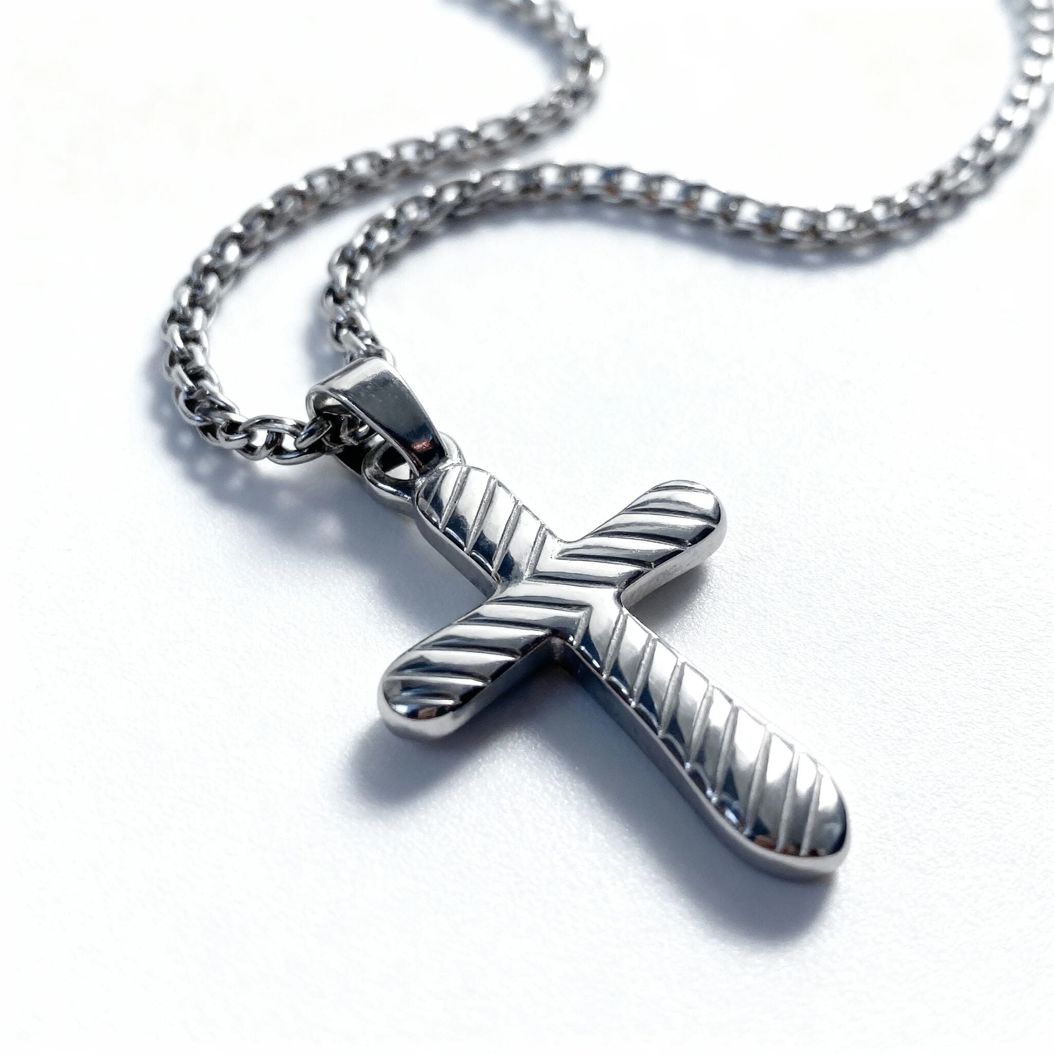18K Gold Cross Charm – Textured Stainless Steel Pendant | Faith Symbol Pendant - charm | Sunflower Soul Boutique