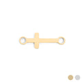 18K Gold Cross Charm – Versatile Stainless Steel Connector | Hypoallergenic Jewelry - Charms | Sunflower Soul Boutique