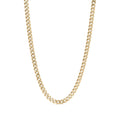 18K Gold Curb Chain – Diamond Cut Flat Stainless Steel Necklace with Lobster Claw Clasp - Chain | Sunflower Soul Boutique