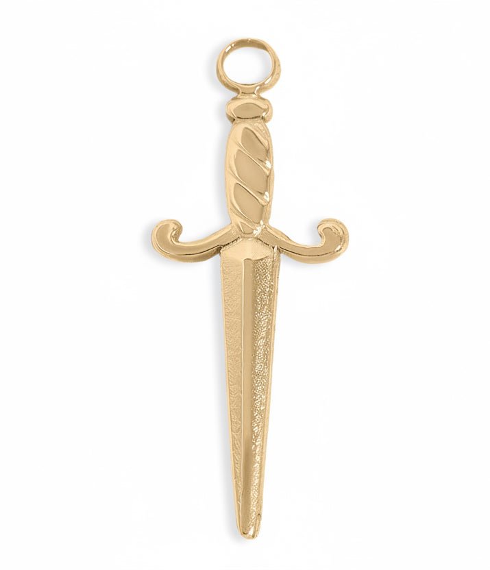 18K Gold Dagger Charm - PVD Coated Stainless Steel Pendant | Waterproof Jewelry - charm | Sunflower Soul Boutique
