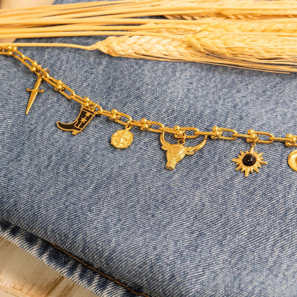 18K Gold Dagger Charm - PVD Coated Stainless Steel Pendant | Waterproof Jewelry - charm | Sunflower Soul Boutique