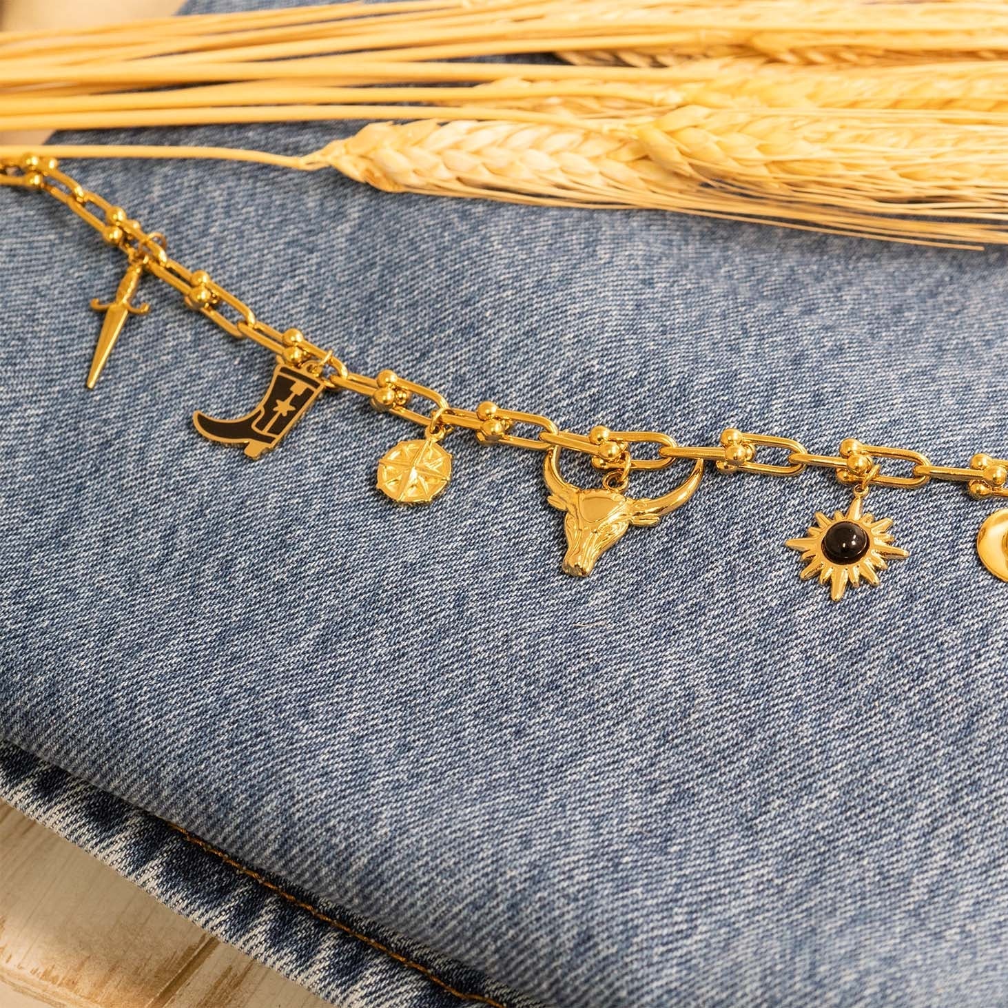 18K Gold Dagger Charm - PVD Coated Stainless Steel Pendant | Waterproof Jewelry - charm | Sunflower Soul Boutique