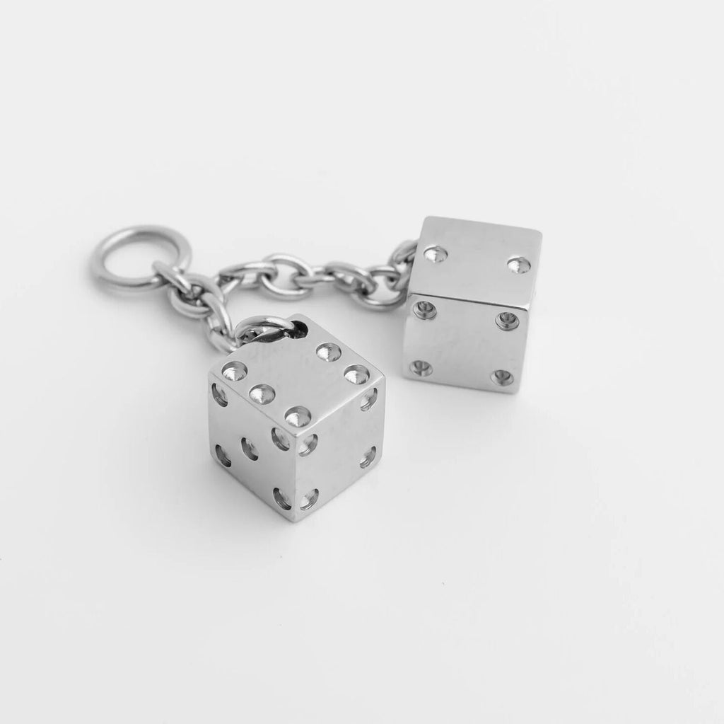 18K Gold Dice Charm – Durable Stainless Steel Jewelry With Minimalist Design - Charms | Sunflower Soul Boutique