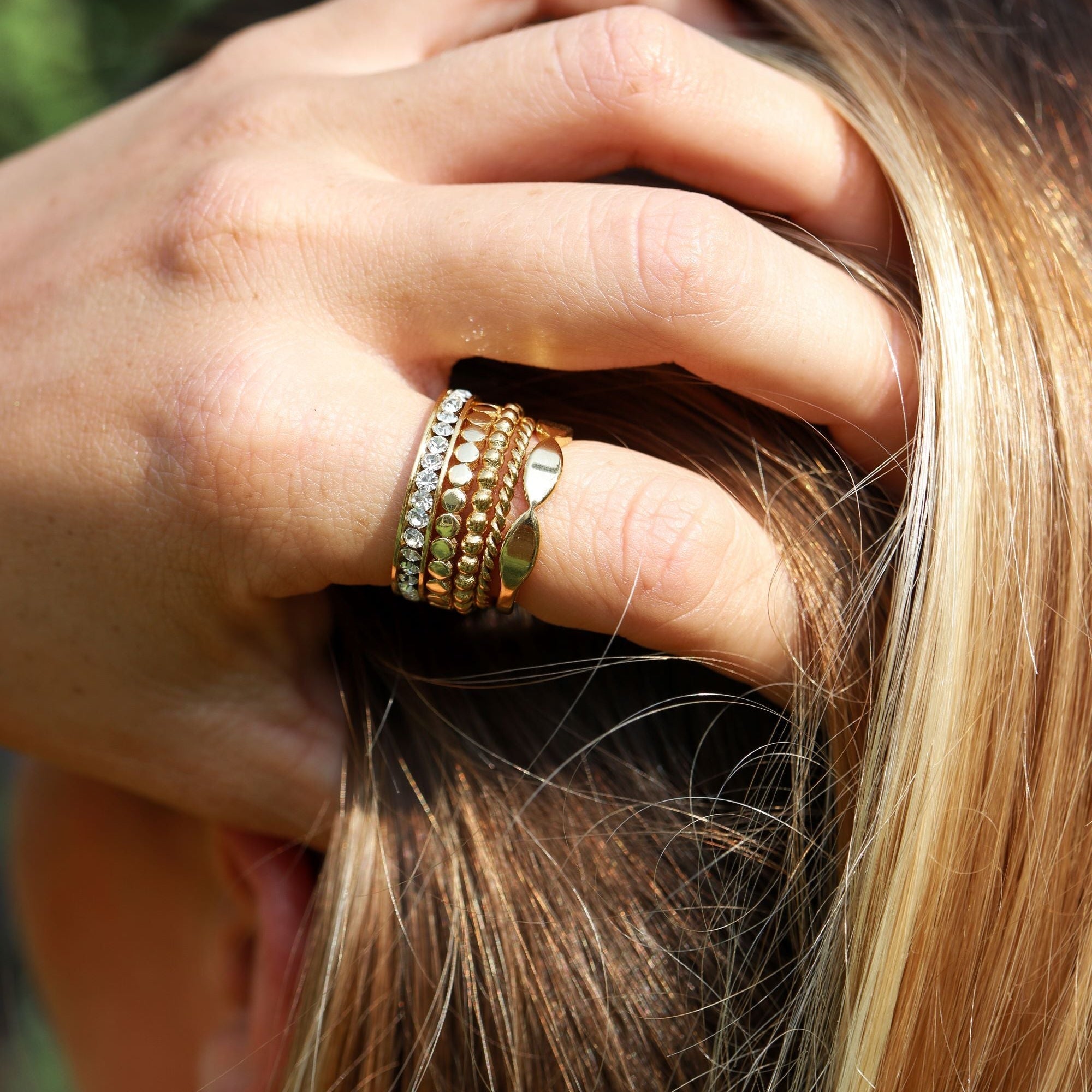 18K Gold Eternity Ring – Hypoallergenic Birthstone CZ Channel Set Jewelry - Ring | Sunflower Soul Boutique