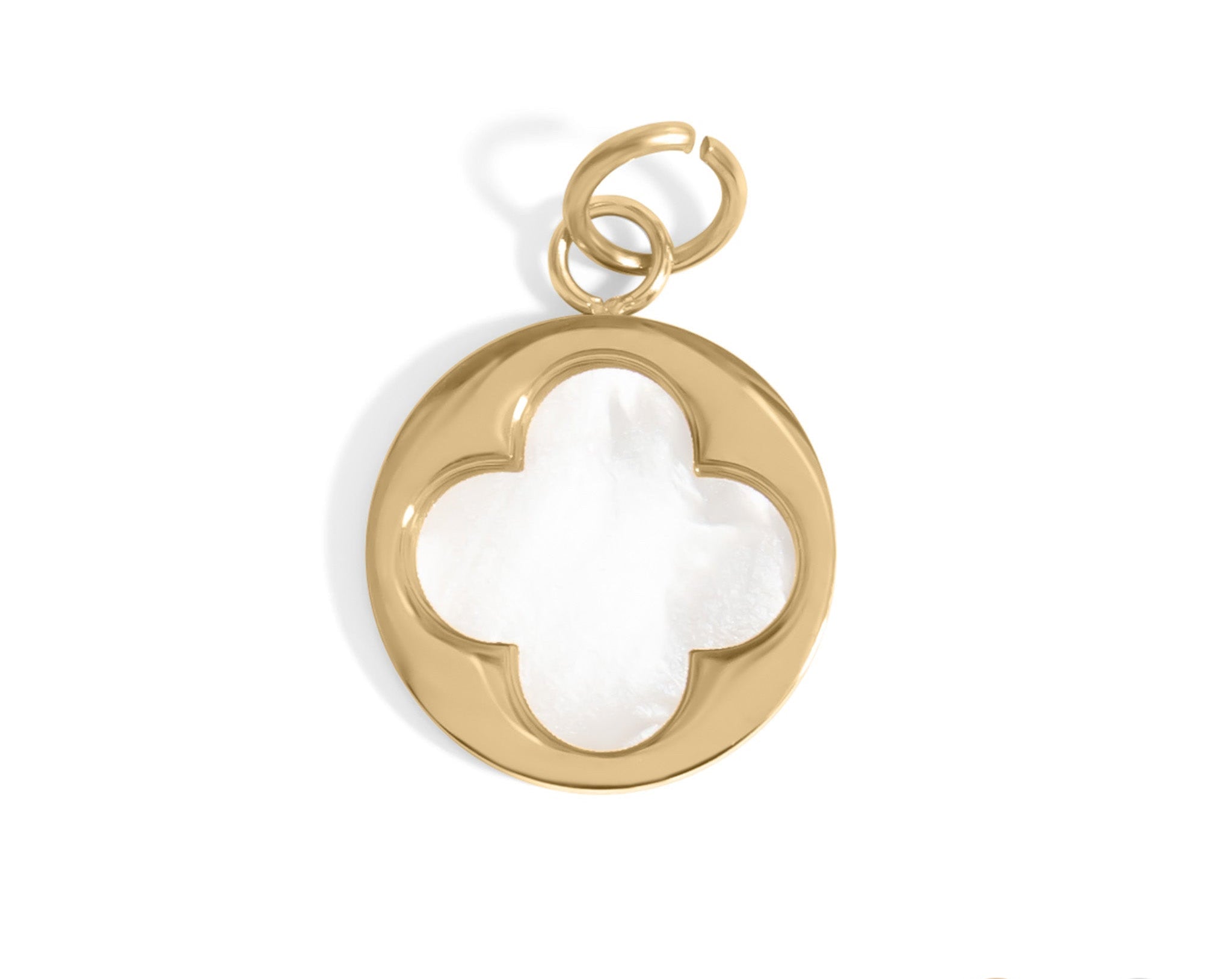 18K Gold Floral Charm – Pearl Floral Pendant | Tarnish Resistant Stainless Steel Jewelry - charm | Sunflower Soul Boutique