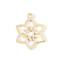 18K Gold Flower Charm – Hypoallergenic Gold Charm Bracelet Accessory - charm | Sunflower Soul Boutique
