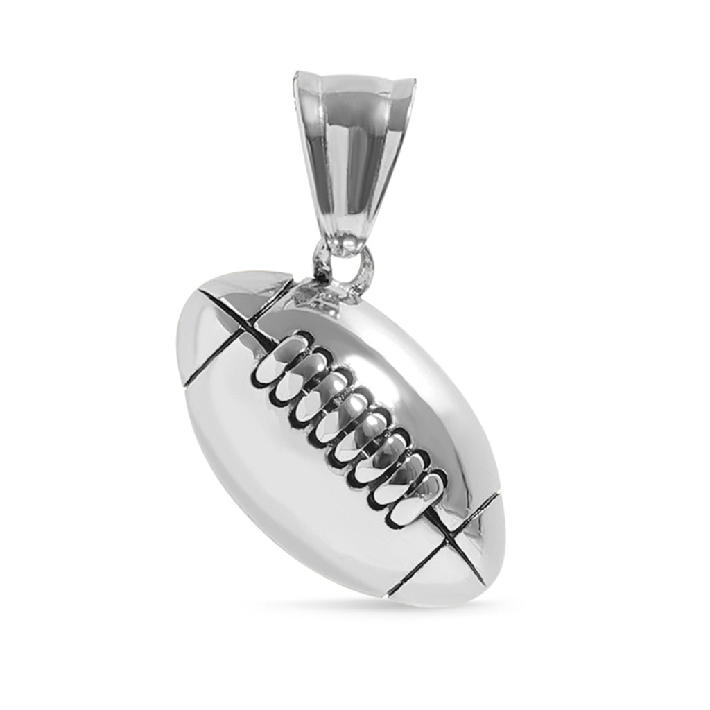 18K Gold Football Pendant – 3D Sports Jewelry Charm | PVD Coated Steel - Pendants | Sunflower Soul Boutique