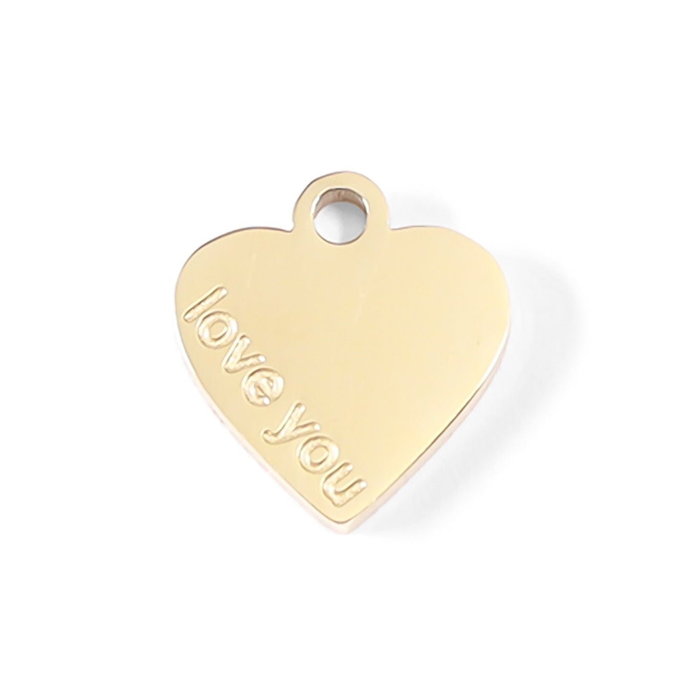 18K Gold Heart Charm – Dainty Love Pendant | Non Tarnish Stainless Steel Jewelry - charm | Sunflower Soul Boutique