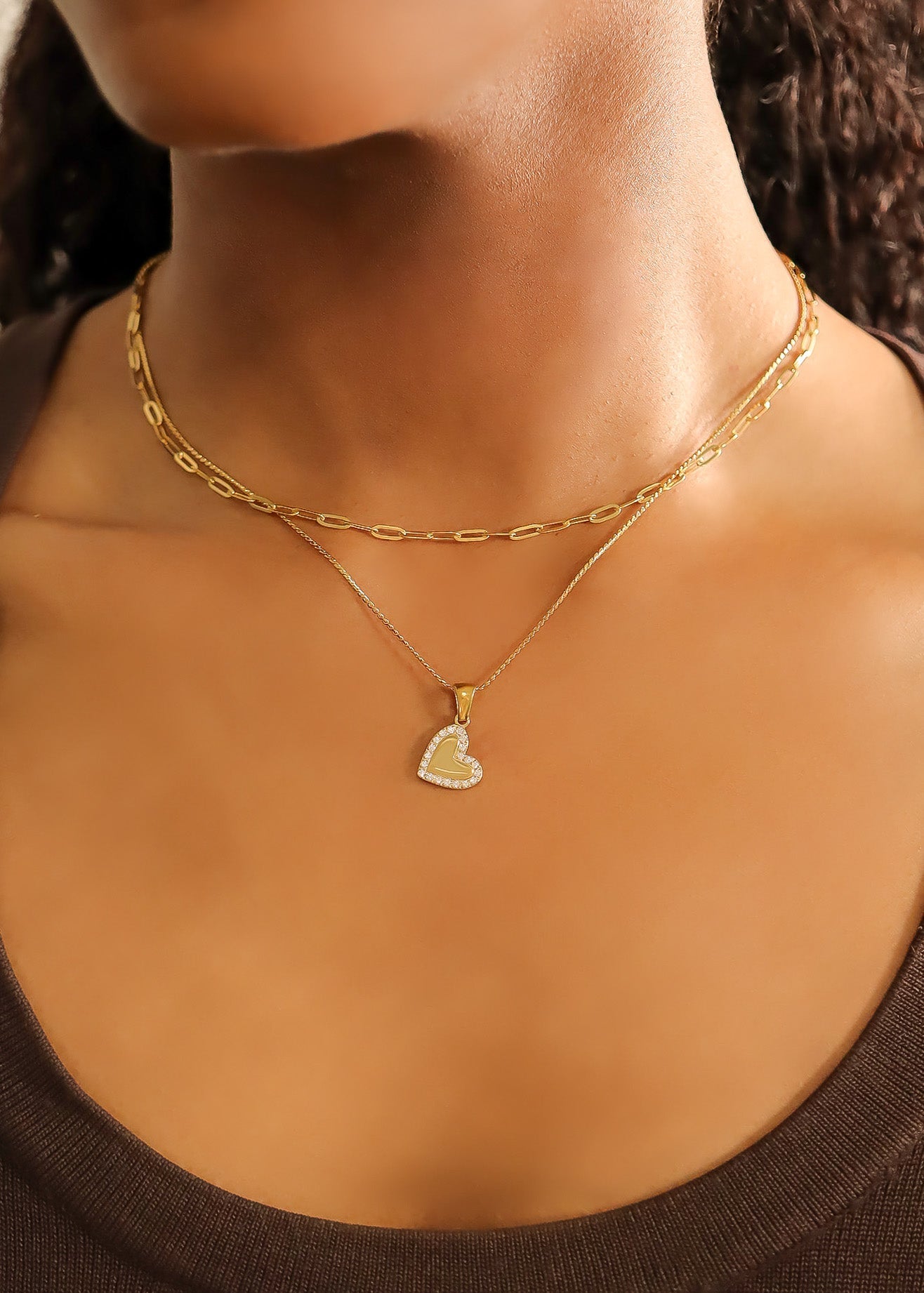 18K Gold Heart Charm – Durable Stainless Steel Charm with Sparkling CZ Pendant - Pendants | Sunflower Soul Boutique
