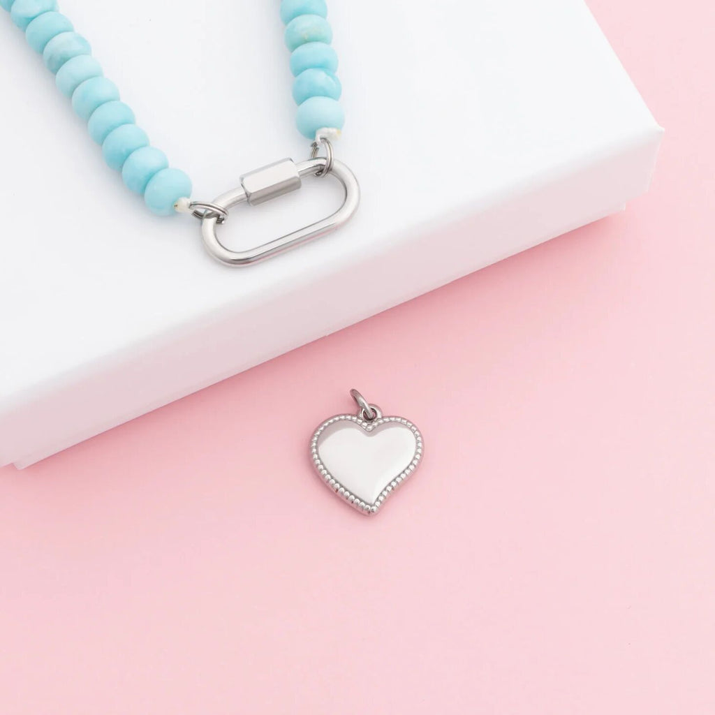 18K Gold Heart Charm – Durable Stainless Steel Pendant | Hypoallergenic Gift - charm | Sunflower Soul Boutique