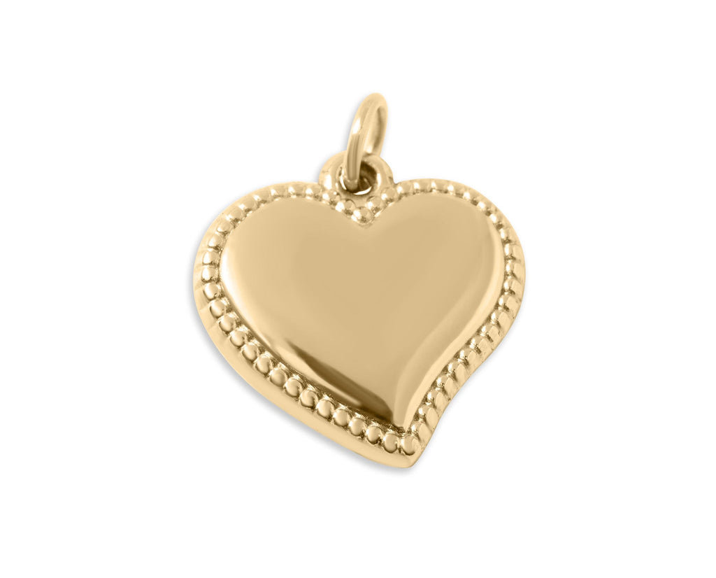18K Gold Heart Charm – Durable Stainless Steel Pendant | Hypoallergenic Gift - charm | Sunflower Soul Boutique
