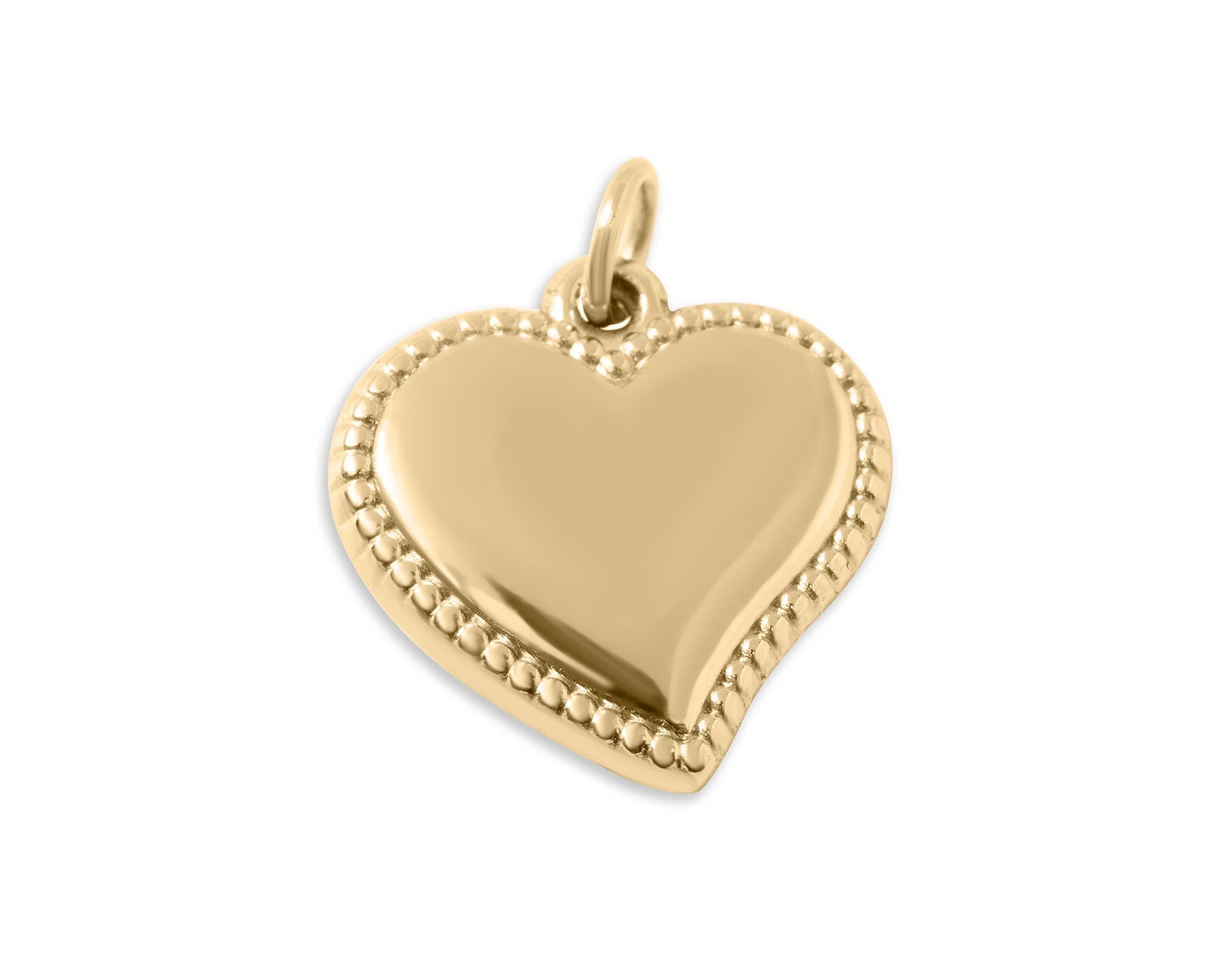 18K Gold Heart Charm – Durable Stainless Steel Pendant | Hypoallergenic Gift - charm | Sunflower Soul Boutique