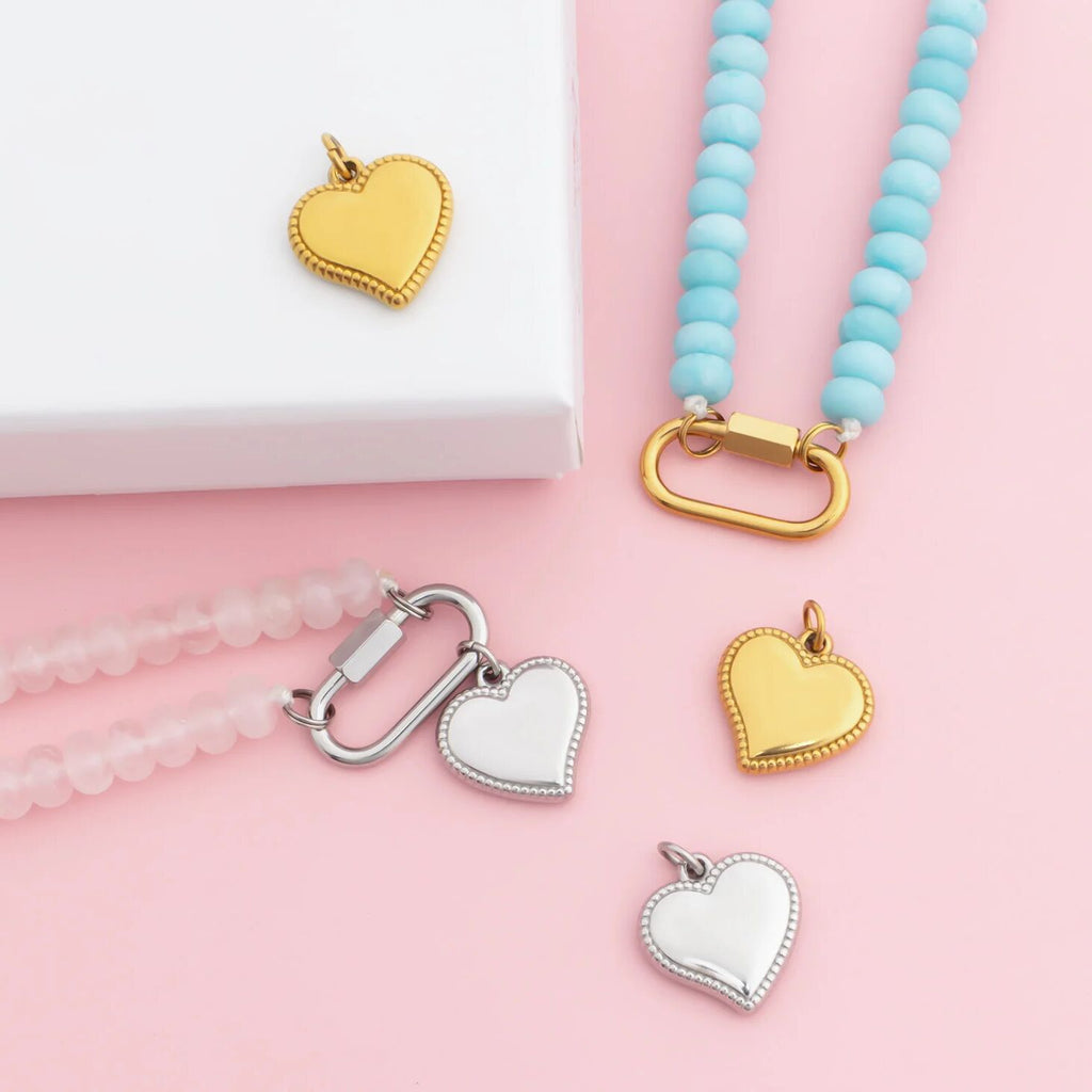 18K Gold Heart Charm – Durable Stainless Steel Pendant | Hypoallergenic Gift - charm | Sunflower Soul Boutique
