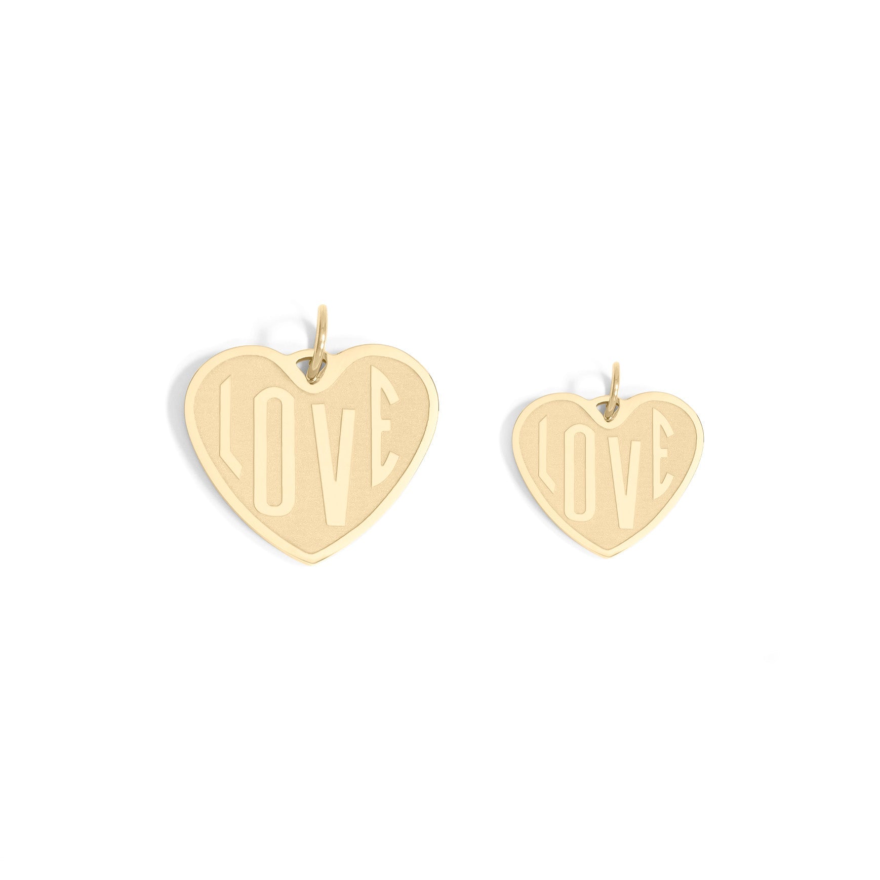 18K Gold Heart Charm – Polished Stainless Steel Pendant for Sensitive Skin - charm | Sunflower Soul Boutique