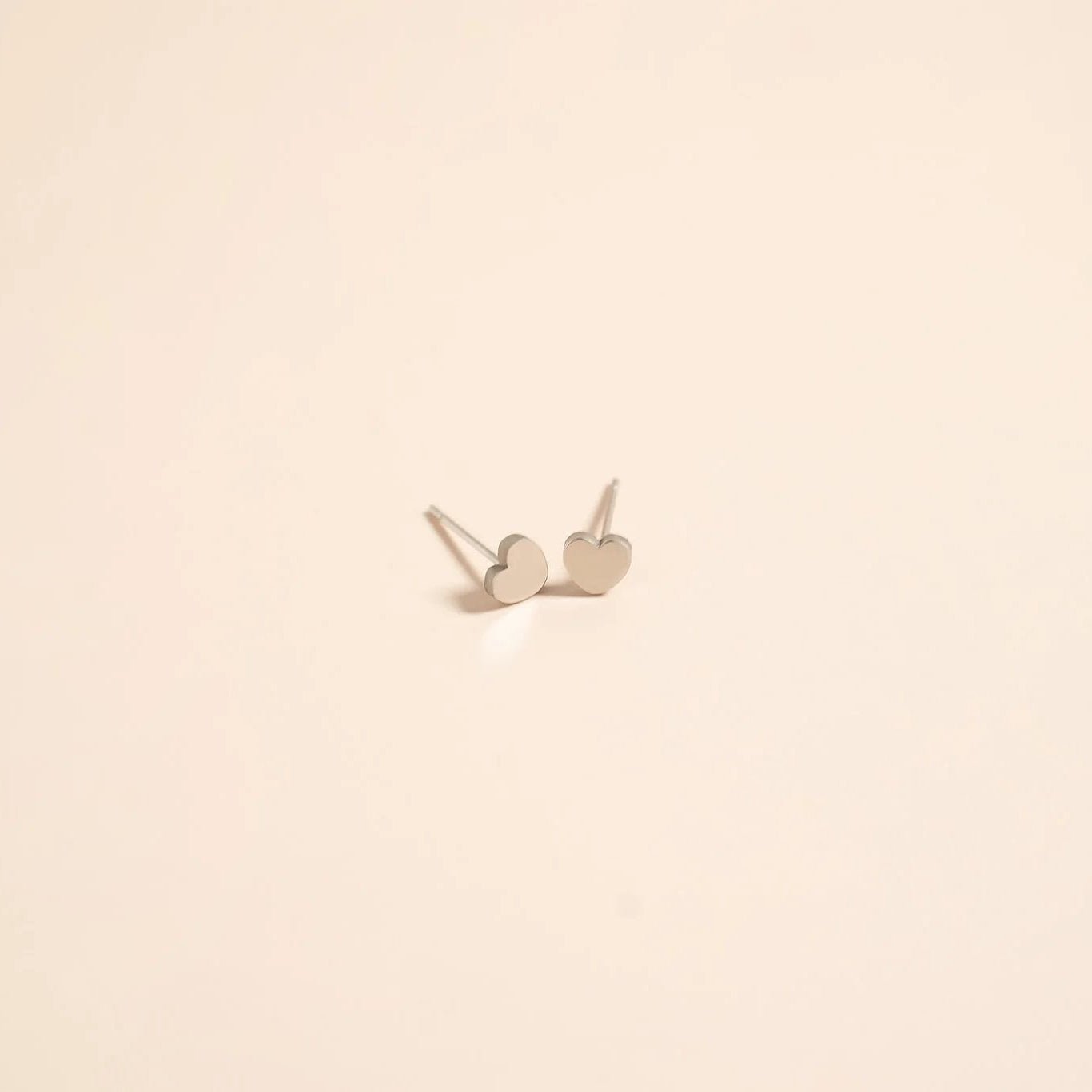 18K Gold Heart Earrings – Hypoallergenic Stainless Steel Studs | Minimalist Design - Earring | Sunflower Soul Boutique