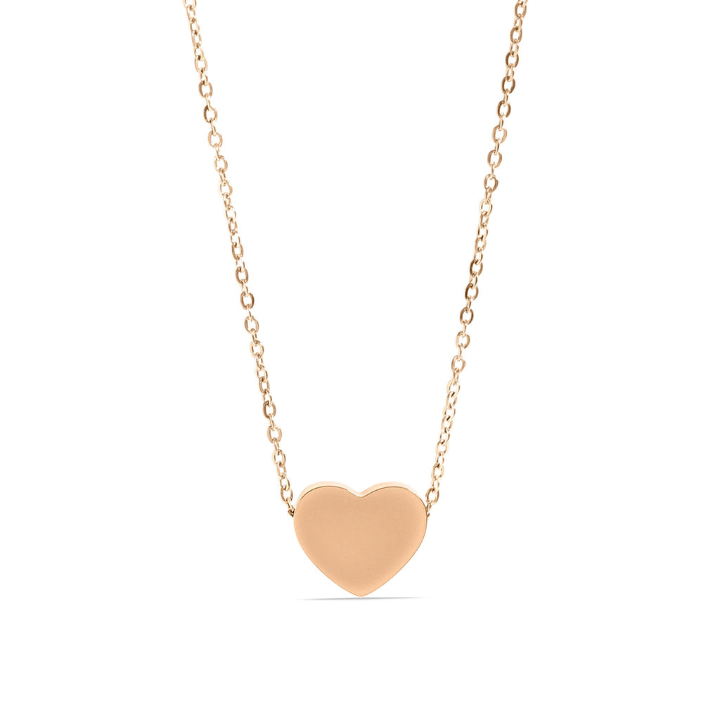 18K Gold Heart Necklace – Durable Stainless Steel Blank Pendant for Engraving - Necklaces | Sunflower Soul Boutique