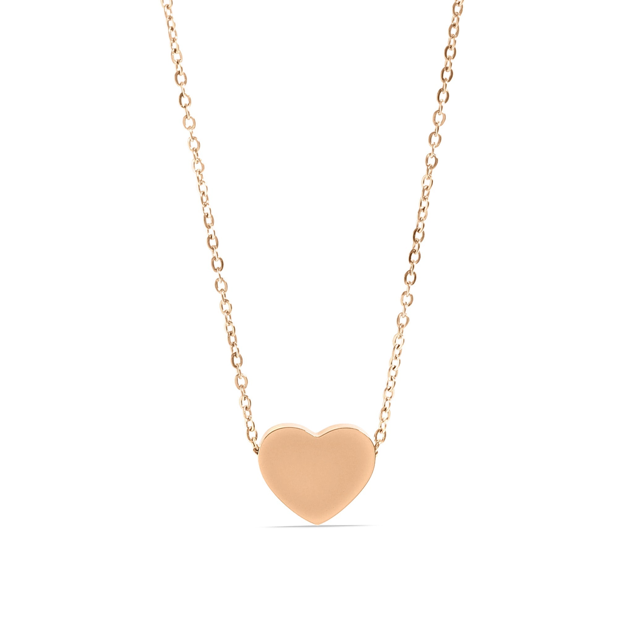 18K Gold Heart Necklace – Durable Stainless Steel Blank Pendant for Engraving - Necklaces | Sunflower Soul Boutique