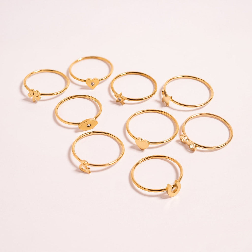 18K Gold Heart Ring – Durable Waterproof Stainless Steel Cubic Zirconia Jewelry - Ring | Sunflower Soul Boutique