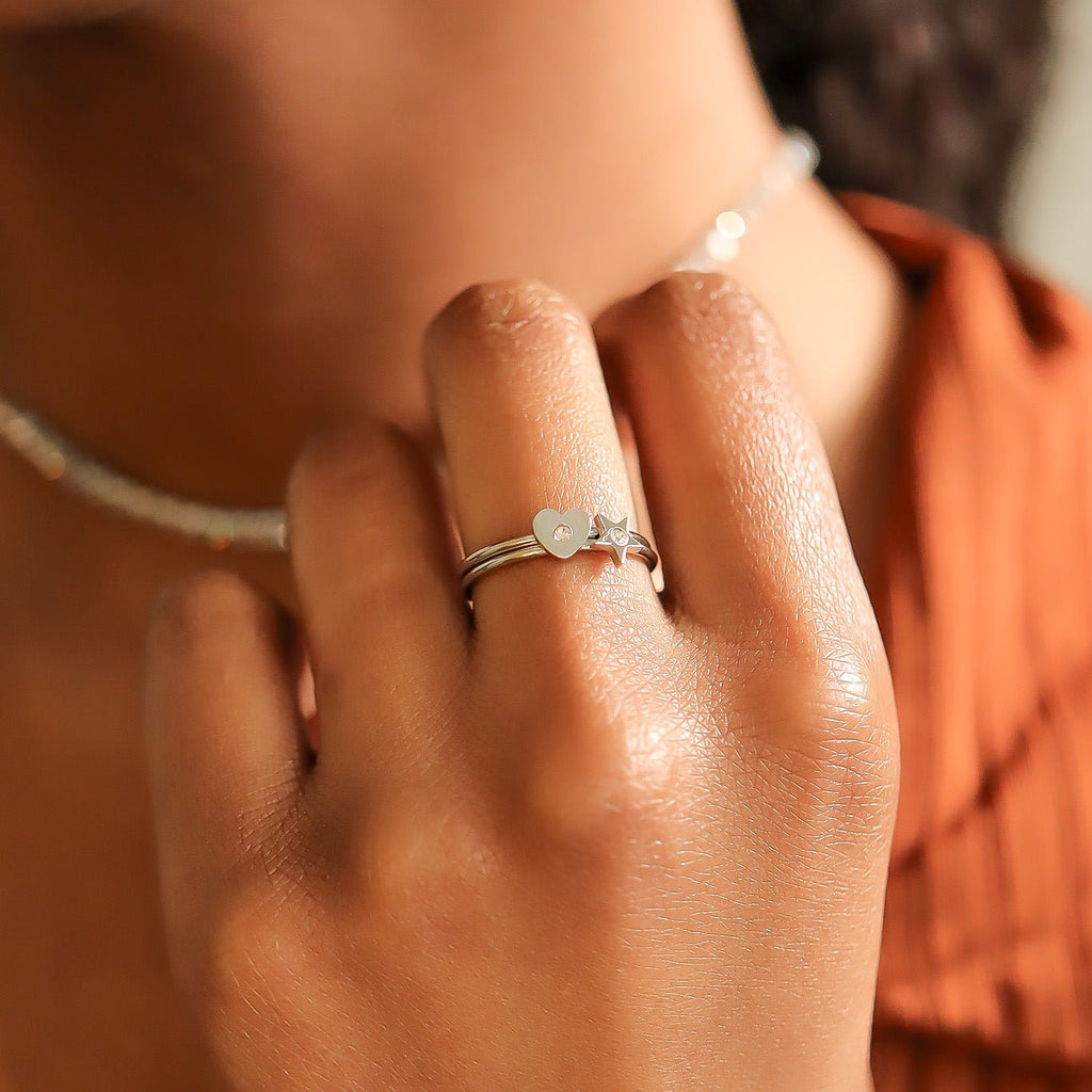 18K Gold Heart Ring – Durable Waterproof Stainless Steel Cubic Zirconia Jewelry - Ring | Sunflower Soul Boutique