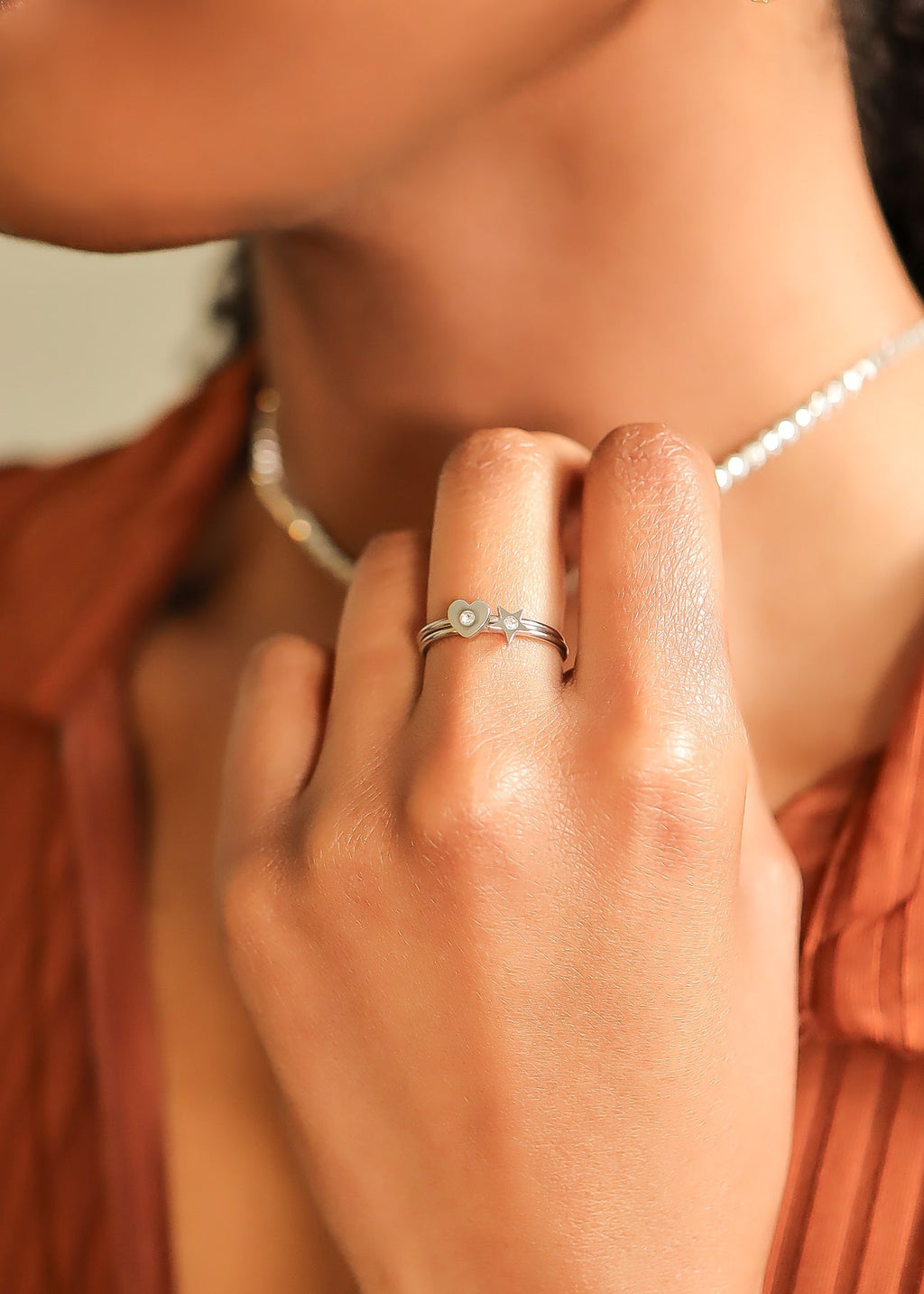 18K Gold Heart Ring – Durable Waterproof Stainless Steel Cubic Zirconia Jewelry - Ring | Sunflower Soul Boutique