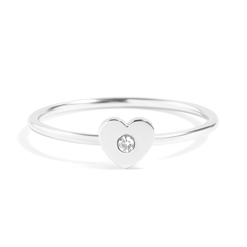 18K Gold Heart Ring – Durable Waterproof Stainless Steel Cubic Zirconia Jewelry - Ring | Sunflower Soul Boutique