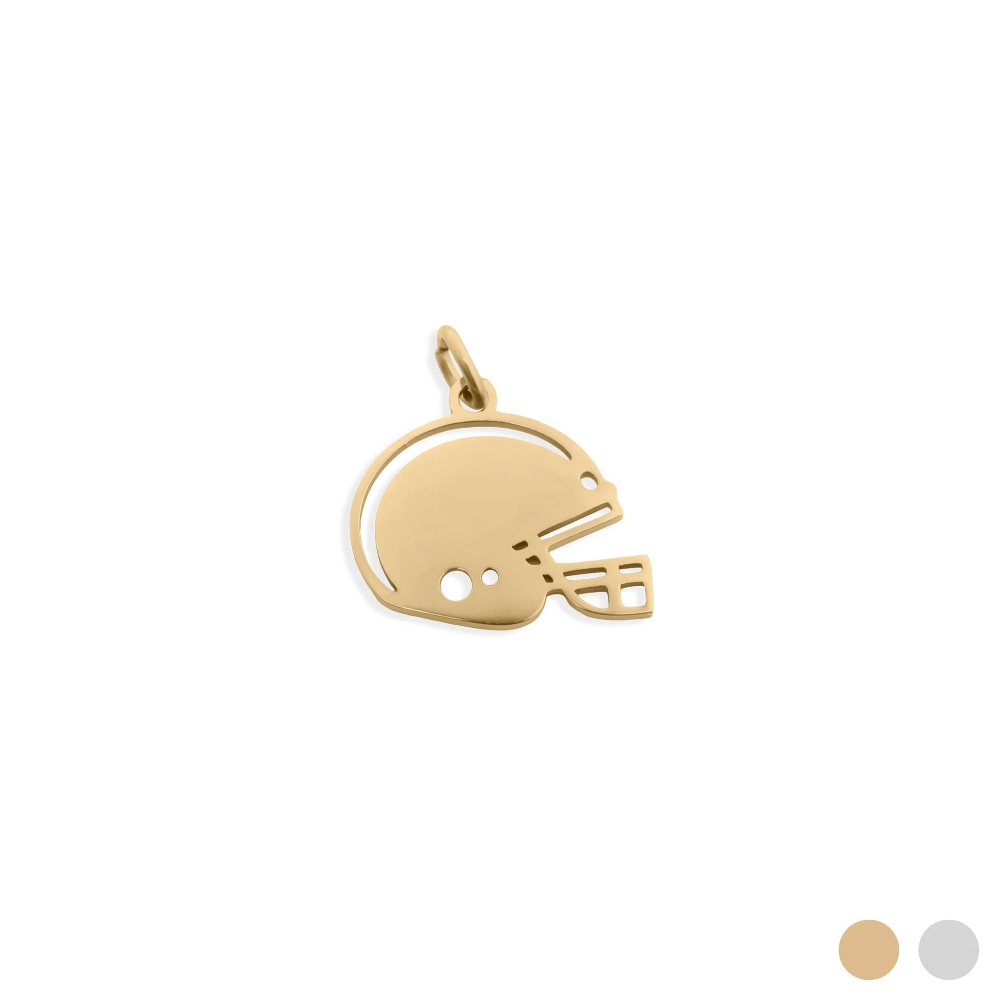 18K Gold Helmet Charm – Durable Stainless Steel Hypoallergenic Symbolic Jewelry Gift - Charms | Sunflower Soul Boutique