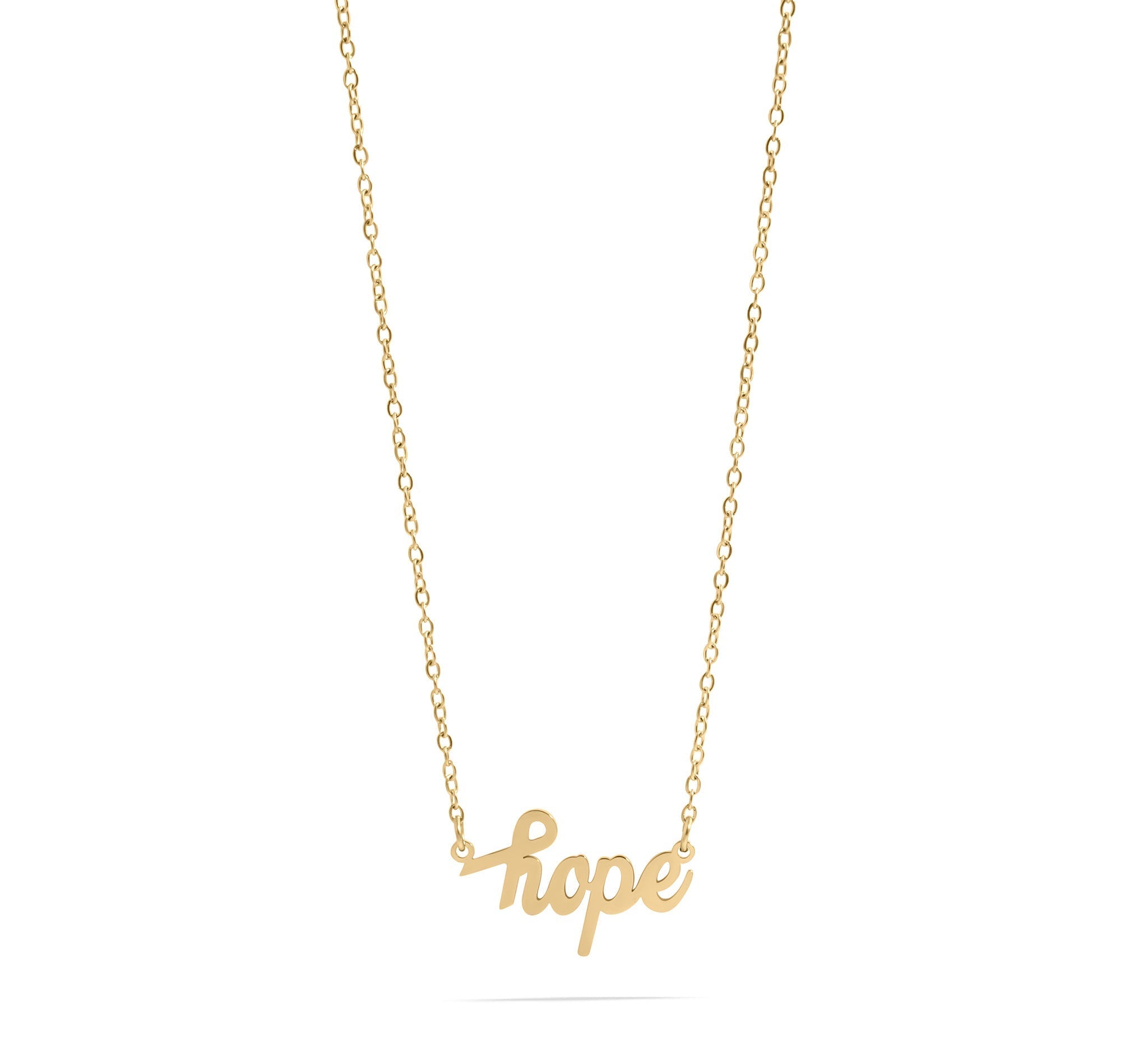 18K Gold Hope Necklace – PVD Coated Stainless Steel | Hypoallergenic Jewelry - Necklaces | Sunflower Soul Boutique