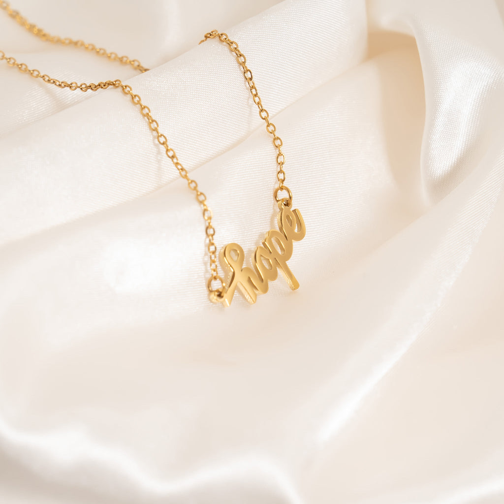 18K Gold Hope Necklace – PVD Coated Stainless Steel | Hypoallergenic Jewelry - Necklaces | Sunflower Soul Boutique