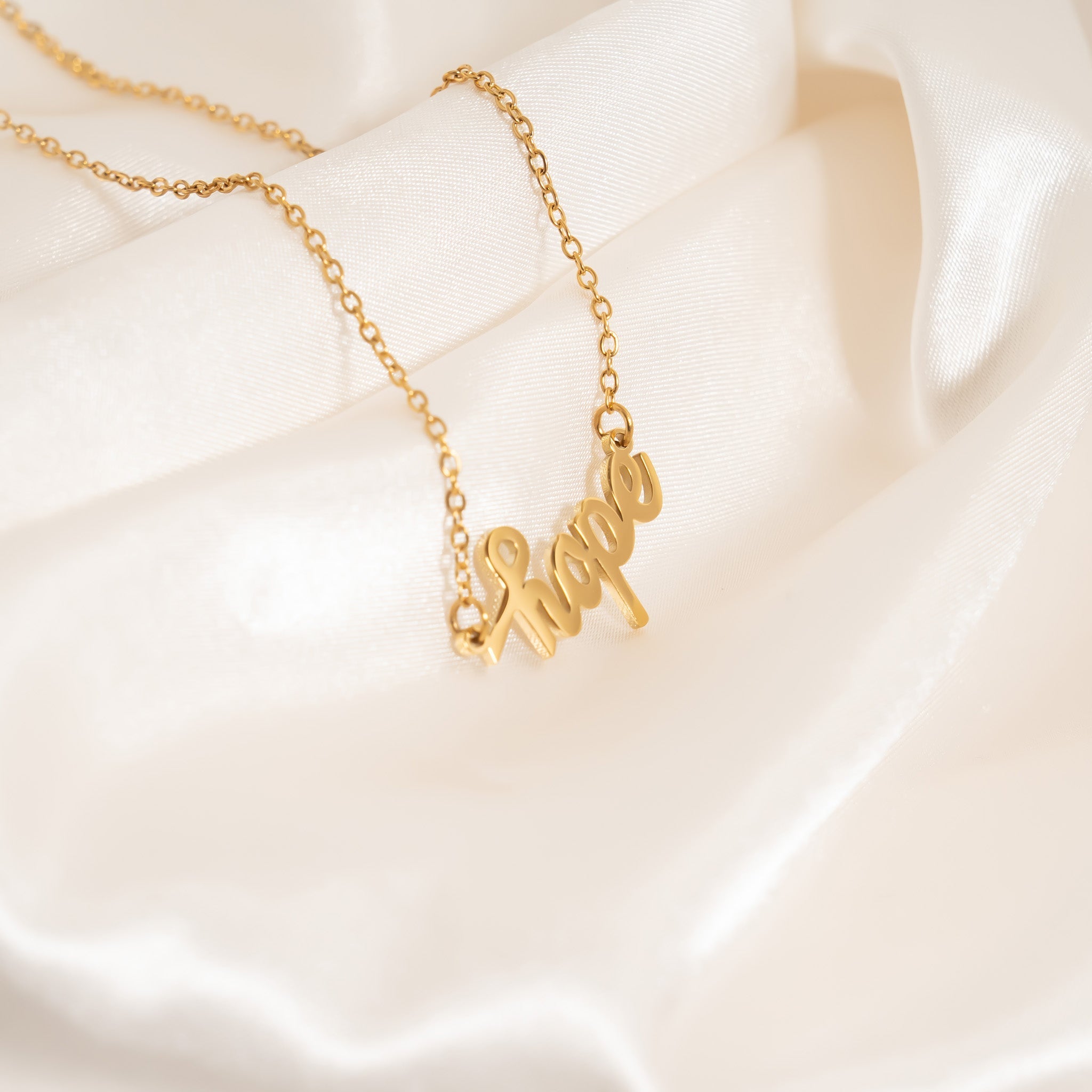 18K Gold Hope Necklace – PVD Coated Stainless Steel | Hypoallergenic Jewelry - Necklaces | Sunflower Soul Boutique