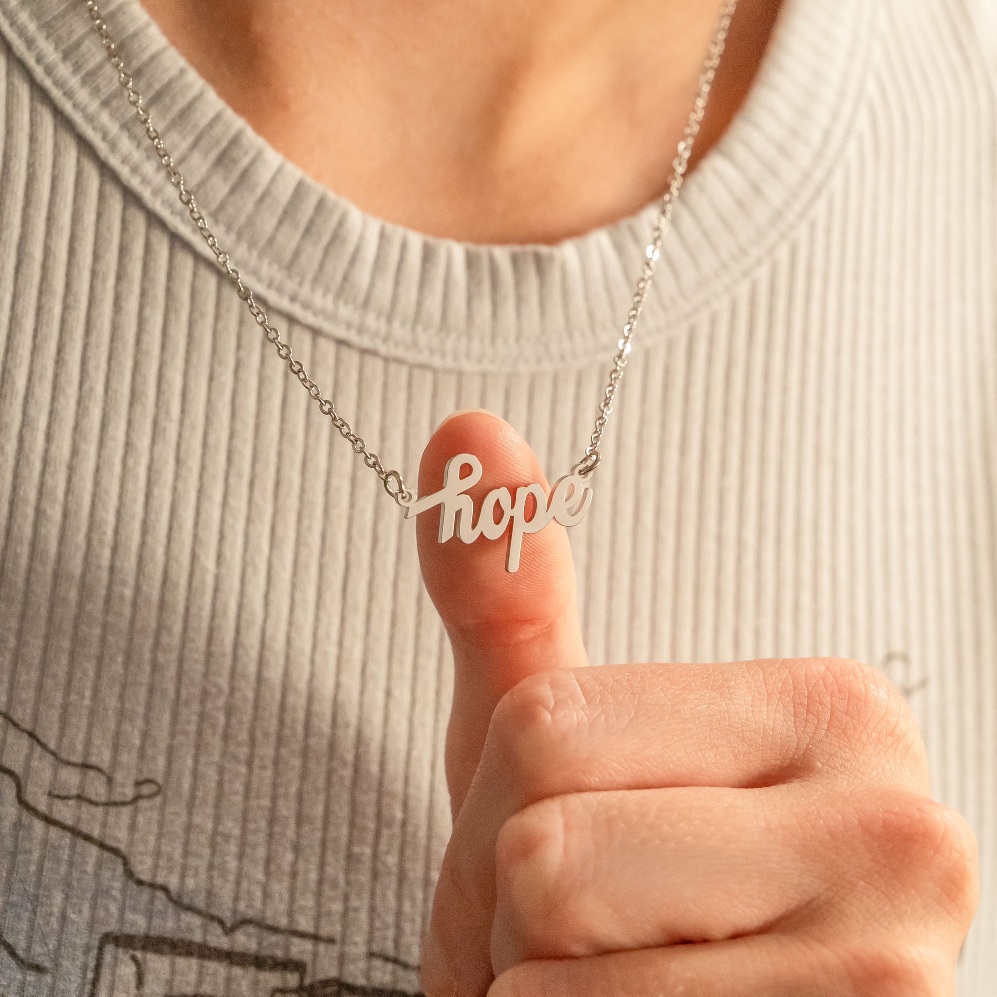 18K Gold Hope Necklace – PVD Coated Stainless Steel | Hypoallergenic Jewelry - Necklaces | Sunflower Soul Boutique