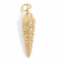 18K Gold Horn Charm – Waterproof Stainless Steel Shell Shaped Pendant for Ocean Lovers - charm | Sunflower Soul Boutique