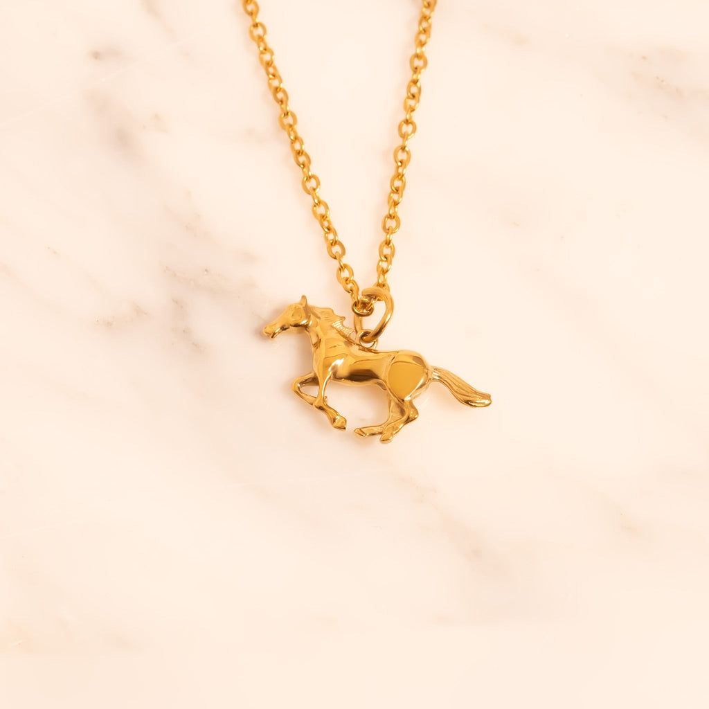 18K Gold Horse Charm – Durable Stainless Steel Charm with Gold PVD Coating - charm | Sunflower Soul Boutique