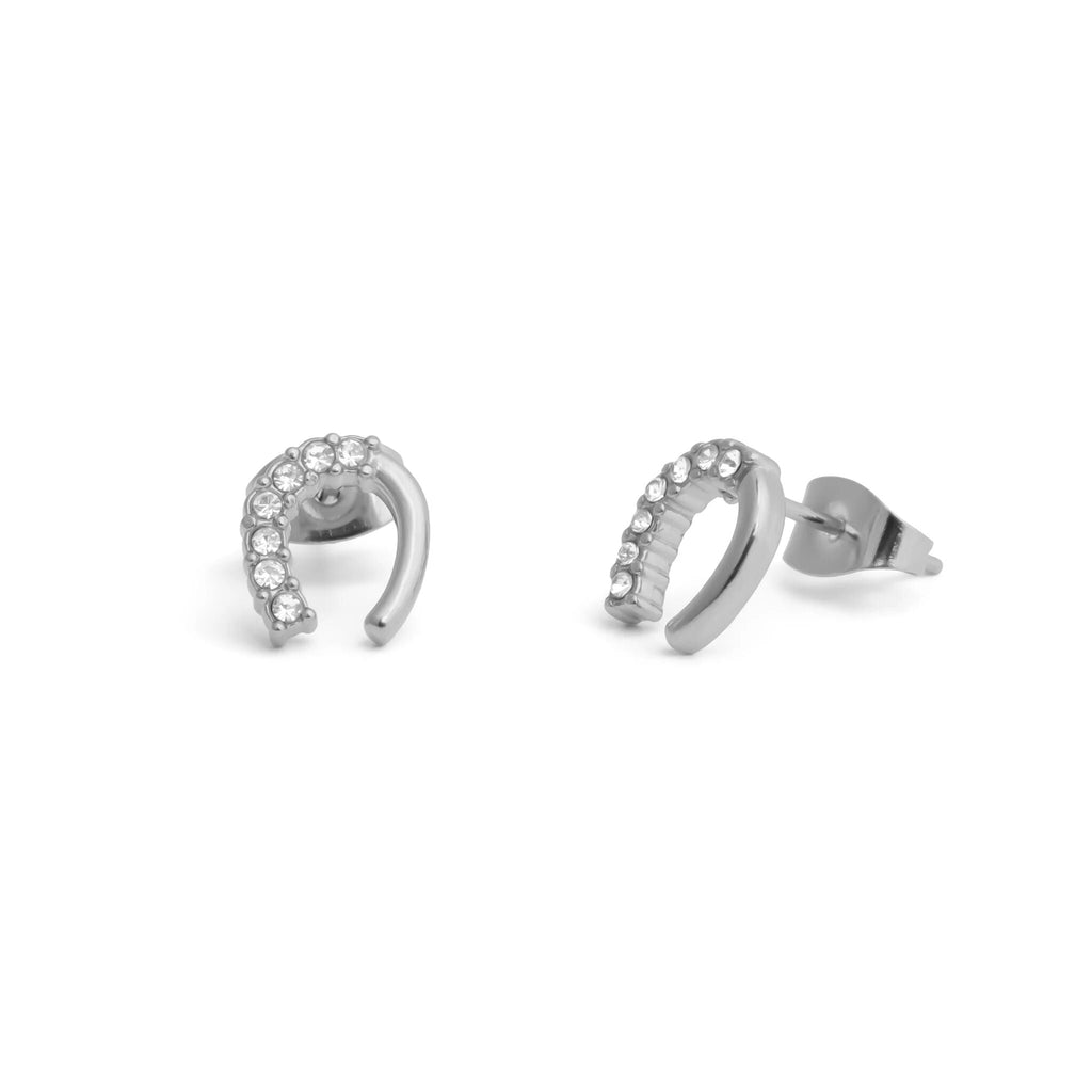 18K Gold Horse Shoe Earrings – Lightweight Stainless Steel Drop Earrings - Earring | Sunflower Soul Boutique