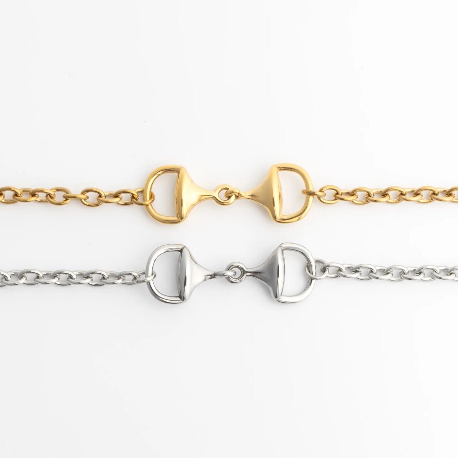 18K Gold Horsebit Bracelet – Adjustable Clasp, Scratch-Resistant Gold PVD Finish - Bracelets | Sunflower Soul Boutique