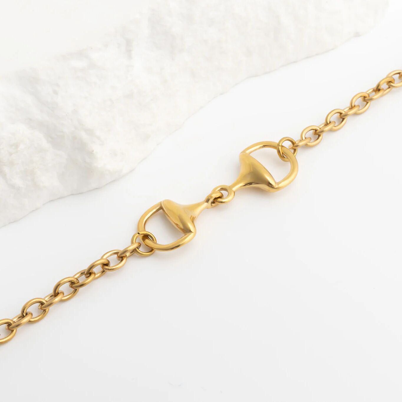 18K Gold Horsebit Bracelet – Adjustable Clasp, Scratch-Resistant Gold PVD Finish - Bracelets | Sunflower Soul Boutique