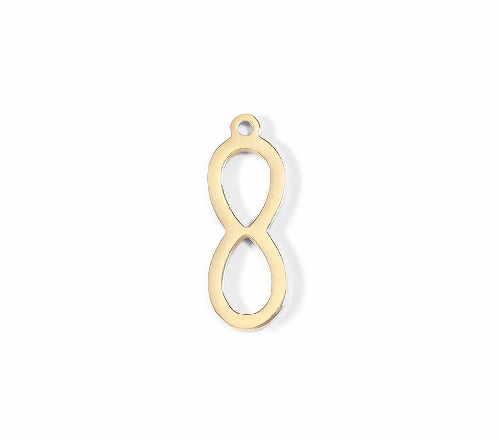 18K Gold Infinity Charm – Hypoallergenic Stainless Steel Jewelry Pendant - charm | Sunflower Soul Boutique