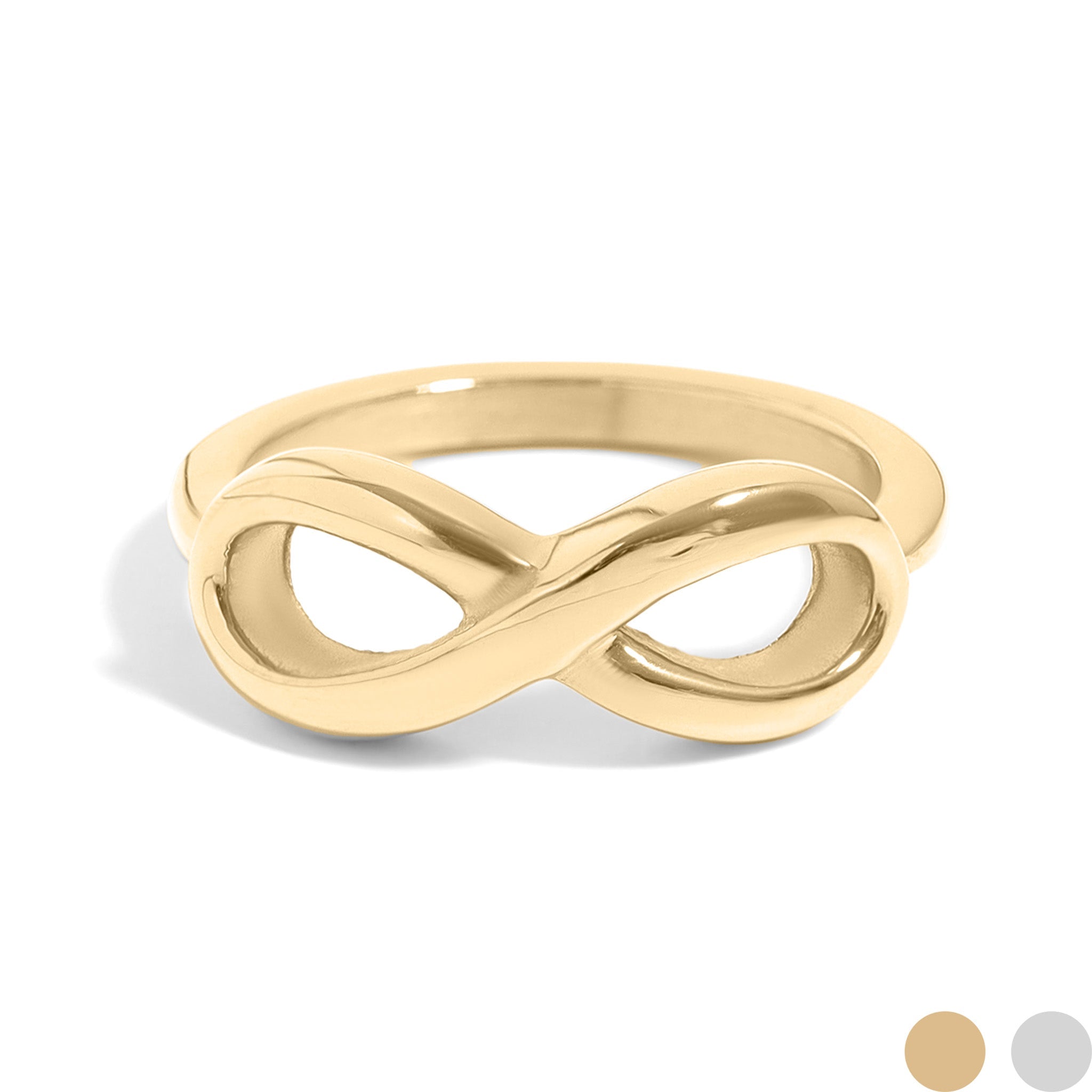 18K Gold Infinity Ring – Durable Infinity Band | Hypoallergenic Jewelry, Stainless Steel - Ring | Sunflower Soul Boutique