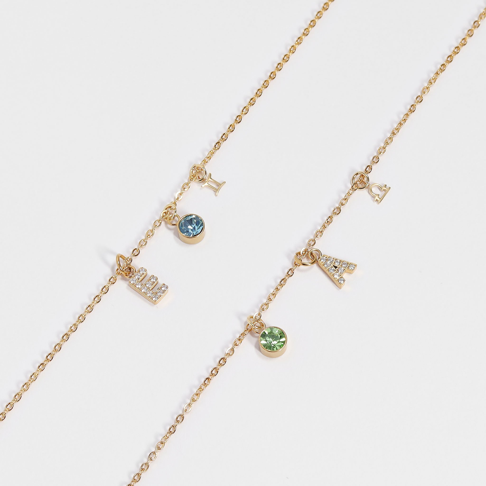 18k Gold Initial Charms – Pave CZ Letter Pendants | Hypoallergenic Stainless Steel Jewelry - Pendants | Sunflower Soul Boutique