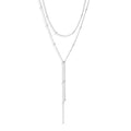18K Gold Lariat Necklace – Double Ball Layered Stainless Steel Jewelry - Necklaces | Sunflower Soul Boutique