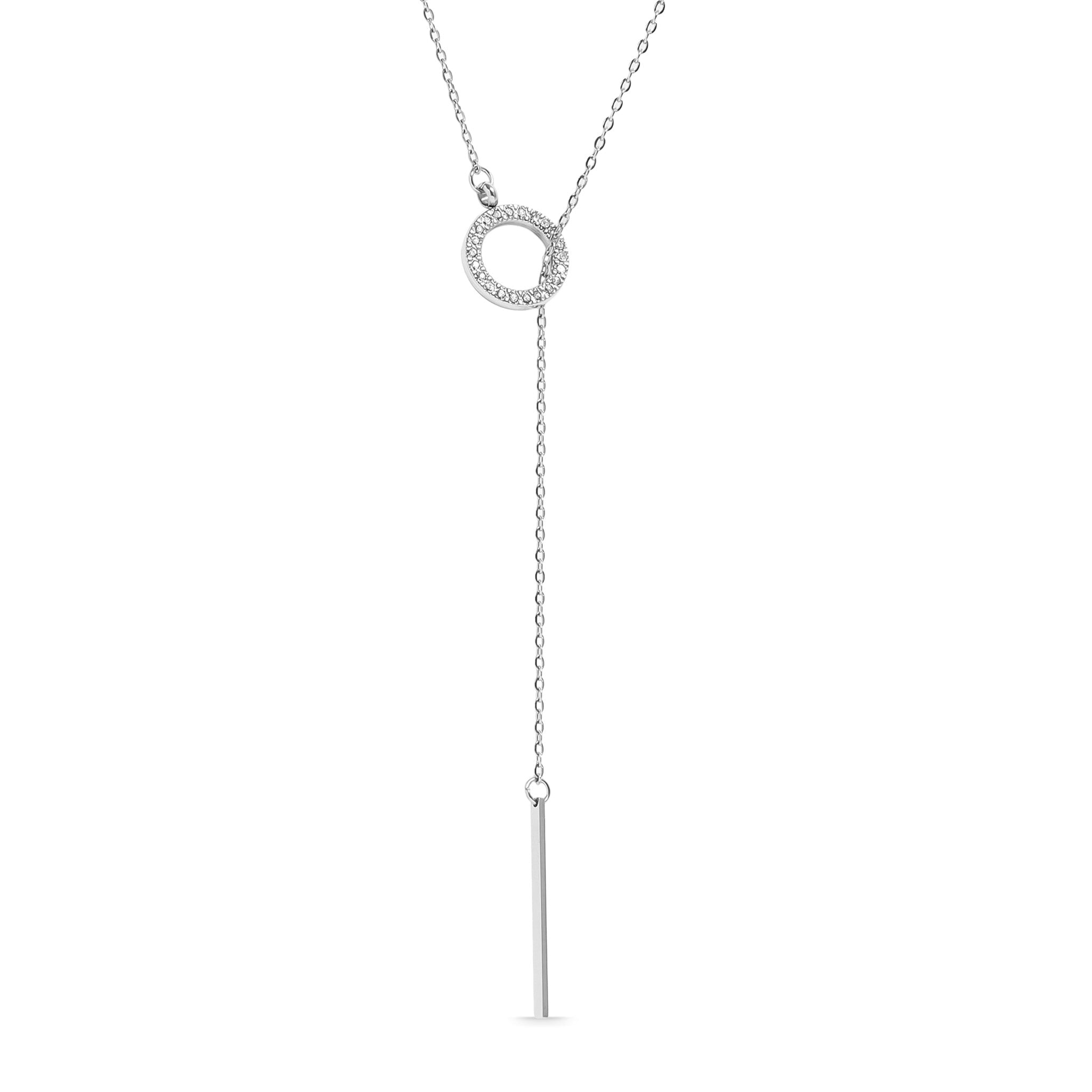 18K Gold Lariat Necklace – Elegant Gold Toggle & Drop Bar Pendant Jewelry - Necklaces | Sunflower Soul Boutique