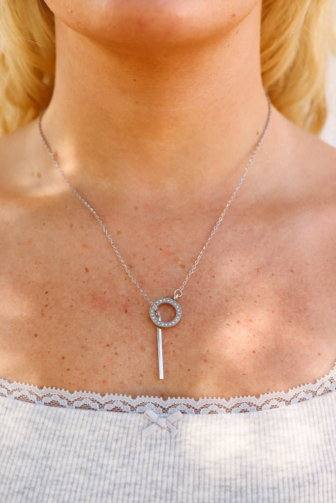 18K Gold Lariat Necklace – Elegant Gold Toggle & Drop Bar Pendant Jewelry - Necklaces | Sunflower Soul Boutique