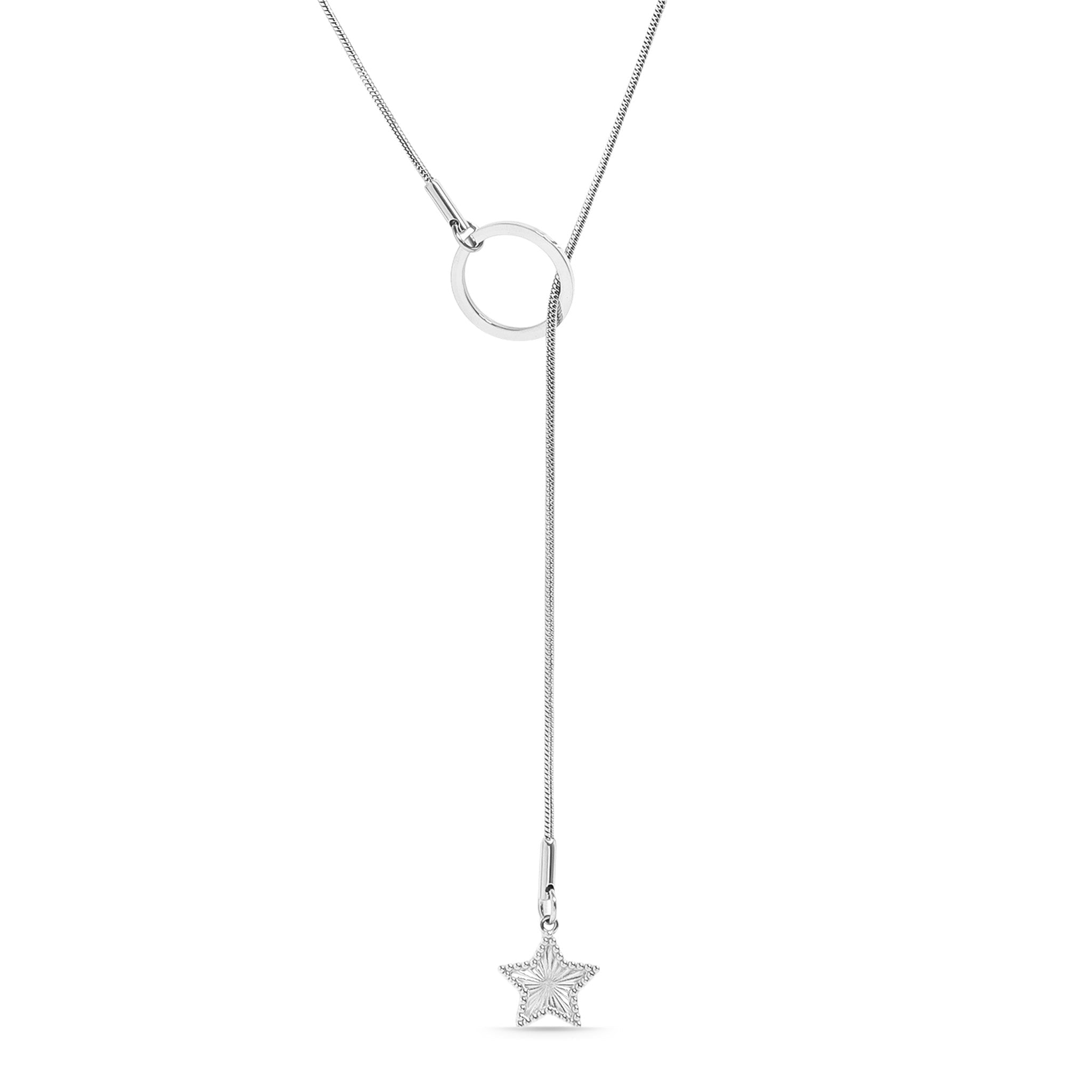 18K Gold Lariat Necklace – Stainless Steel Star Pendant | Hypoallergenic Jewelry - Necklaces | Sunflower Soul Boutique