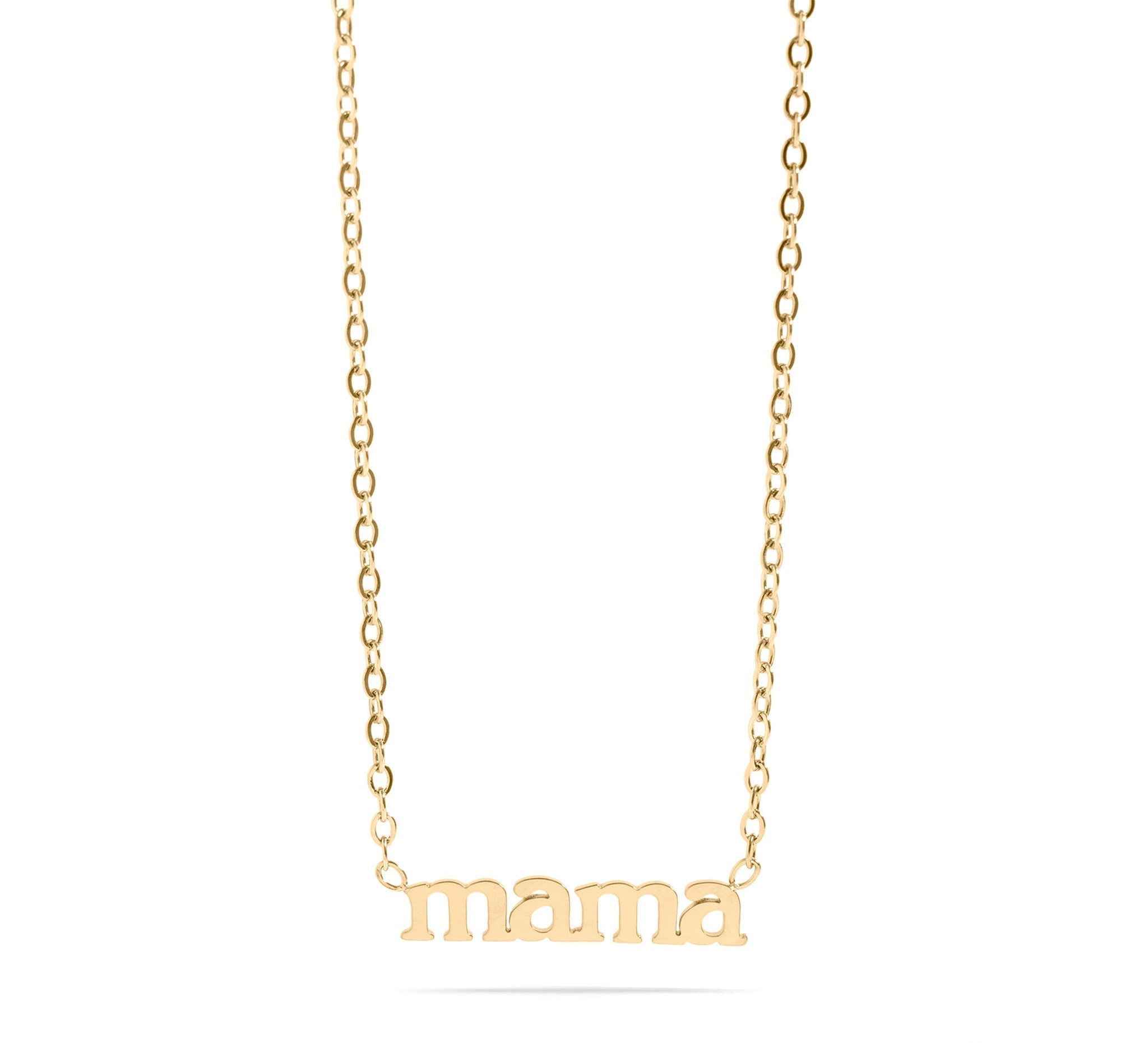 18K Gold Mama Necklace – Hypoallergenic Stainless Steel Pendant Gift for Mom - Necklaces | Sunflower Soul Boutique