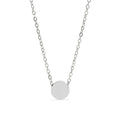 18K Gold Mini Necklace – Polished Stainless Steel 18 Inch Chain With Engravable Circle Pendant - Necklaces | Sunflower Soul Boutique