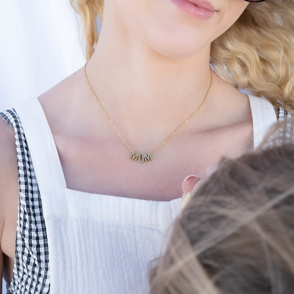 18K Gold Mom Necklace – Hypoallergenic Stainless Steel PVD Coated Gift - Necklaces | Sunflower Soul Boutique
