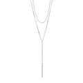 18K Gold Necklace – Layered Lariat Y-Shaped Bar Pendant | Stainless Steel Jewelry - Necklaces | Sunflower Soul Boutique